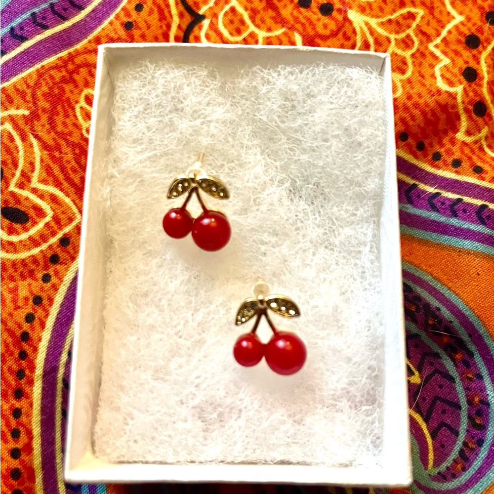 Cherry Studded Earrings
